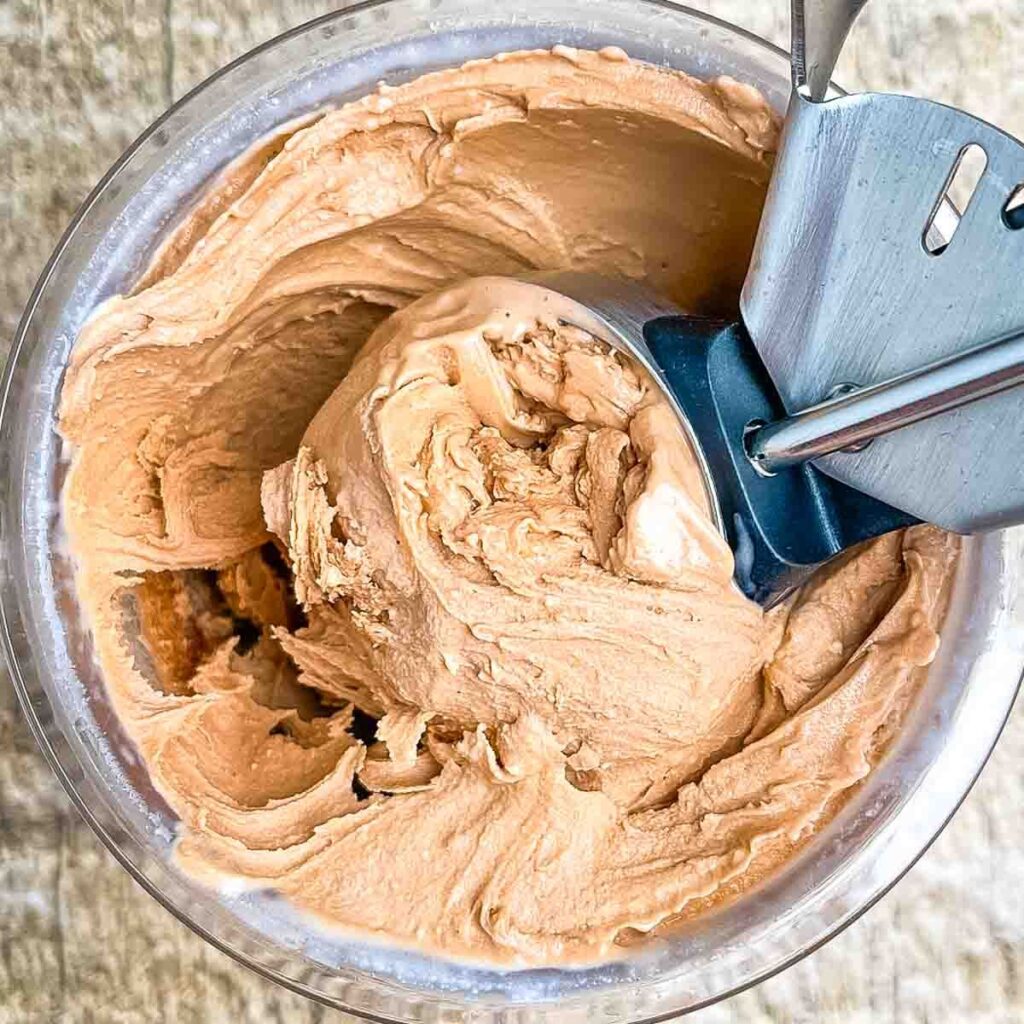 a bowl of chocolate ice cream